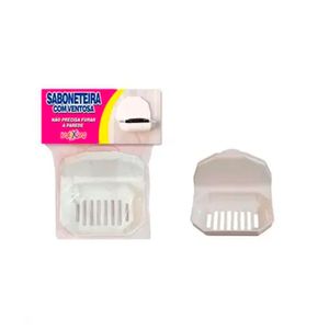 Saboneteira Com Ventosa Pvc E Polipropileno Branca 062MX - Maxximo
