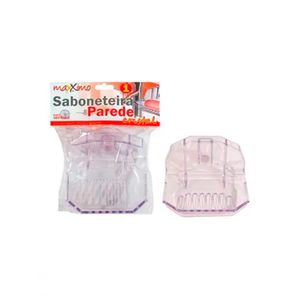 Saboneteira Com Ventosa Cristal Pvc E Poliestireno Transparente 117MX - Maxximo