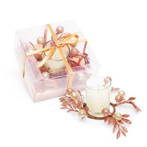 Porta Vela Natal Com Vela Cobre 1207372 - Cromus