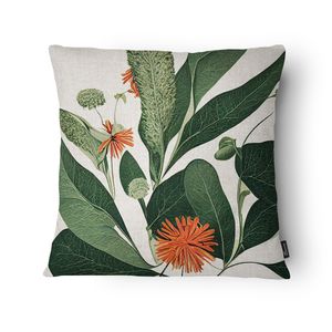 Capa Almofada Floral FL2418 Veludo Folhagem Verde 43x43cm FL2418 - Tuti Gottô