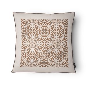 Capa Almofada Moment MT24155 Linho Com Cordão Cru Avelã 43x43cm MT24155 - Tuti Gottô