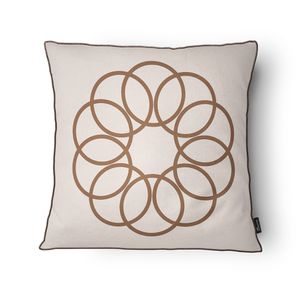 Capa Almofada Moment MT24156 Linho Com Cordão Cru Avelã 43x43cm MT24156 - Tuti Gottô