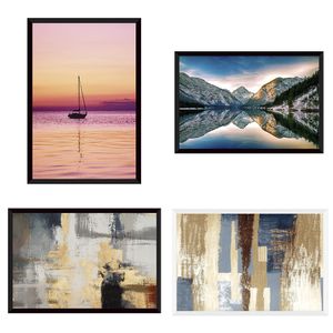 Quadro Poster Emoldurado EX3018 Paisagens e Cores Sortidas 65x95cm 306524 - Euroquadros