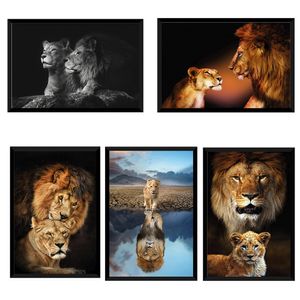 Quadro Poster Emoldurado EX3018 Família Animal Sortido 65x95cm 966207 - Euroquadros