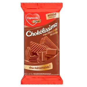 Biscoito Wafer Chokolíssimo Sabor Chocolate Ao Leite 90g 30000260 - Capricche