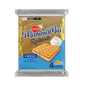 Biscoito Salgado Mammamia Recheado Sabor Requeijão 93,3g 30000643 - Capricche
