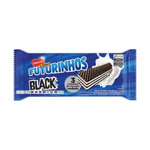 Biscoito Wafer Black Sabor Chocolate Com Recheio de Baunilha 80g 30000663 - Capricche