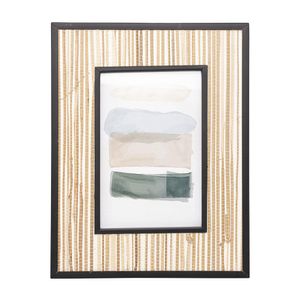 Porta Retrato 10x15 Metal Preto Com Palha 5635 - Lyor