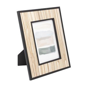 Porta Retrato 10x15 Metal Preto Com Palha 5635 - Lyor