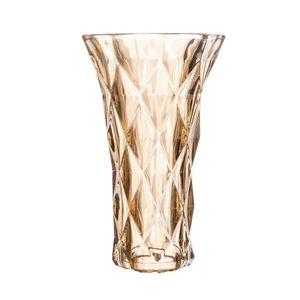Vaso Diamond Vidro Âmbar 13x6,5x20cm 220590 - Lyor