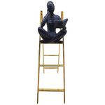 Estatueta_Pensador_Na_Escada_Resina_Aço_Inox_Preto_E_Dourado_7,5x20,3x27,5cm_Ref.LM2845_honeyhome