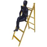 Estatueta_Pensador_Na_Escada_Resina_Aço_Inox_Preto_E_Dourado_7,5x20,3x27,5cm_Ref.LM2845_honeyhome