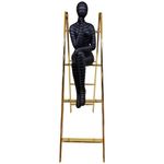 Estatueta_Pensador_Na_Escada_Resina_Aço_Inox_Preto_E_Dourado_7,5x20,3x27,5cm_Ref.LM2845_honeyhome
