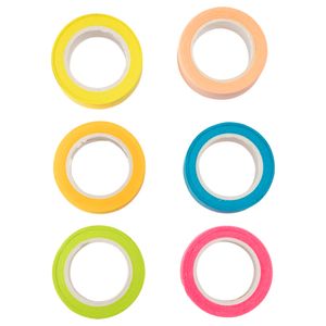 Jogo 6 Rolinhos Autoadesivos Sortidos 15mmx5m LM2604PAP - honeyhome