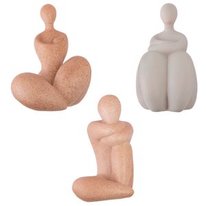 Estatueta Humano Abstrato Resina Sortido 16x12x23cm LM2871 - honeyhome