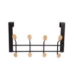 Gancho_Portátil_Para_Porta_Com_8_Ganchos_Suporta_Até_3kg_Bambu_E_Ferro_Preto_28x14x18cm_Ref.LM2383BEL_honeyhome