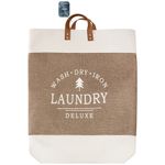 Cesto_Ambiente_Poliéster_Eva_Plástico_Marrom_E_Branco_35x35x56cm_Ref.LM2488AMB_honeyhome