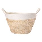 Cesto_Decorativo_P_Ambiente_Bicolor_Palha_Milho_E_Algodão_24,5x24,5x16cm_Ref.LM2491AMB_honeyhome