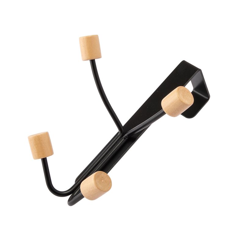 Gancho_Para_Porta_Com_4_Ganchos_Suporta_Ate_3kg_Bambu_E_Ferro_Preto_13x11x27cm_Ref.LM2382BEL_honeyhome