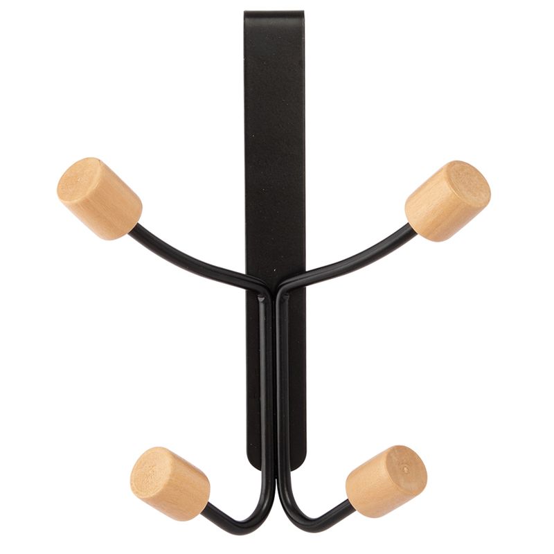 Gancho_Para_Porta_Com_4_Ganchos_Suporta_Ate_3kg_Bambu_E_Ferro_Preto_13x11x27cm_Ref.LM2382BEL_honeyhome