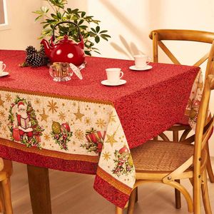 Toalha Mesa Natalina Pop Retangular 8 Lugares Estampada Vermelha 140x250cm - Lepper