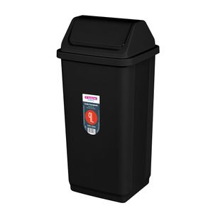 Lixeira Basculante 9 Litros Plástico Preta SR220920 - Sanremo