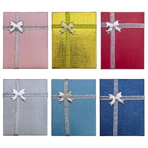 Caixa Presente Textura Metalizada com Laço Glitter Papel e Poliéster Sortida 9x7x3cm LM2581 - honeyhome