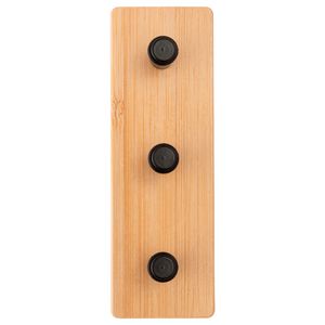 Gancho Multiúso Com 3 Ganchos Suporta Até 2kg Alumínio E Bambu 13,5x4,5x3,5cm LM2385BEL - honeyhome