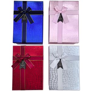 Caixa Presente P Croco Metalizado com Laço Papel e Poliéster Sortida 19x12x6cm LM2924 - honeyhome