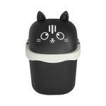 Lixeira_1,5l_Com_Tampa_Gato_Plástico_Preto_Detalhe_Branco_Ref.GAT01_Keita