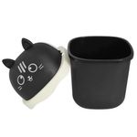 Lixeira_1,5l_Com_Tampa_Gato_Plástico_Preto_Detalhe_Branco_Ref.GAT01_Keita