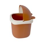 Lixeira_1,5l_Com_Tampa_Urso_Plástico_Marrom_Detalhe_Branco_Ref.URS01_Keita