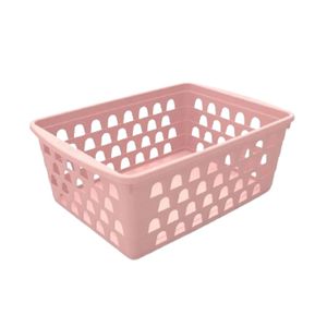 Cesto Organizador Multiuso G Retangular Alto Plástico Rosa 29x20x11cm 1047 - Uninjet