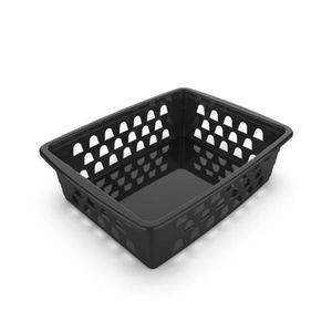 Cesto Multiuso Médio Plástico Preto 20x15,5x6,5 592 - Uninjet