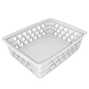 Cesto Multiuso Médio Plástico Transparente 20x15,5x6,5 1118 - Uninjet