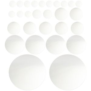 Kit Espelhos Decorativos Redondos Plástico 28 Peças LM2365BEL - honeyhome