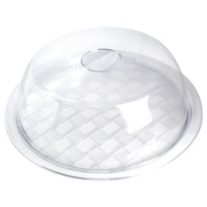 Porta Bolos Gg Detalhe Trançado Plástico Cristal 11x38,3x38,3cm K39 - Keita