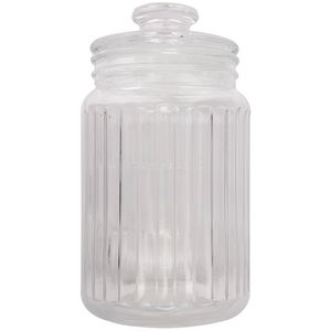 Pote Hermético Vidro Transparente 1,3 Litros 10x10x18,5cm LM2687 - honeyhome