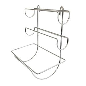 Organizador de Rolos Triplo Para Parede Cromado 25x13x24cm 16300 - Passerini
