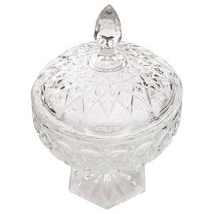Bomboniere Vidro Transparente 850ml 16x24x16cm LM2697BEL - honeyhome