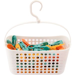 Kit Cesto Com 36 Prendedores Plástico 12,5x9,5x11cm LM2660MO - honeyhome