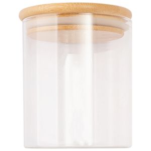 Pote Hermético Futuro 500ml Redondo Vidro Tampa Em Bambu 6,8x8,8cm LM2551FTO - honeyhome