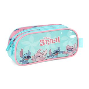 Estojo Escolar Duplo Stitch Poliéster Verde EI41534SCVD - MaxLog