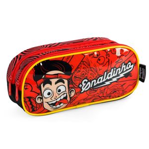 Estojo Escolar Duplo Enaldinho Poliéster Vermelho EI41104UPVM - MaxLog
