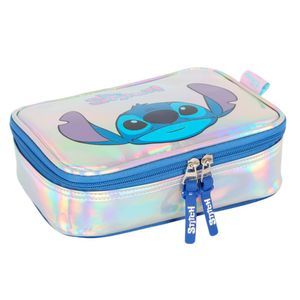 Estojo Escolar Box Stitch 100 Pens Poliéster Prata EI41684SCPR - MaxLog