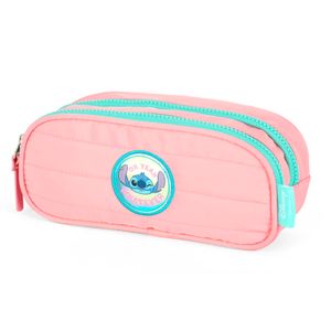 Estojo Escolar Duplo Stitch Poliéster Salmão ET47749SCSL - MaxLog