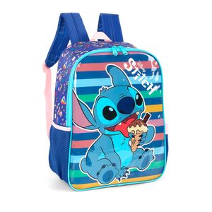 Mochila de Costas Infantil Stitch Ohana Poliéster Azul IS41531SCAZ - MaxLog