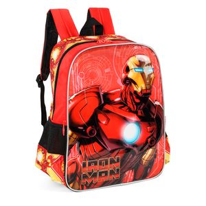 Mochila de Costas Infantil Homem de Ferro Poliéster Vermelho IS41601AGVM - MaxLog