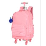 Mochilete_Com_Rodinhas_Infantil_Stitch_Poliéster_Salmão_MC49232SCSL_-_MaxLog
