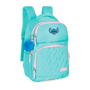 Mochila de Costas Juvenil Stitch Laptop Poliéster Turquesa MJ47745SCTR - MaxLog